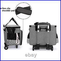 Detachable Rolling Sewing Machine Carrying Case Trolley Tote Bag With Board