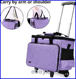 Detachable Rolling Sewing Machine Carrying Case Trolley Tote Bag With Wheels New