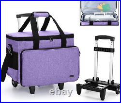 Detachable Rolling Sewing Machine Carrying Case Trolley Tote Bag With Wheels New