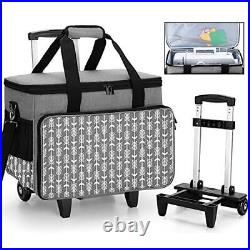 Detachable Rolling Sewing Machine Carrying Case, Trolley Tote Bag with