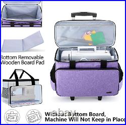 Detachable Rolling Sewing Machine Carrying Case Trolley Tote Bag with Remo