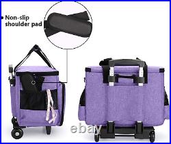 Detachable Rolling Sewing Machine Carrying Case Trolley Tote Bag with Remo