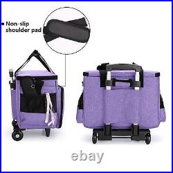 Detachable Rolling Sewing Machine Carrying Case, Trolley Tote Bag with Remova