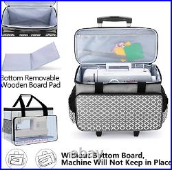 Detachable Rolling Sewing Machine Carrying Case, Trolley Tote Bag with Removable