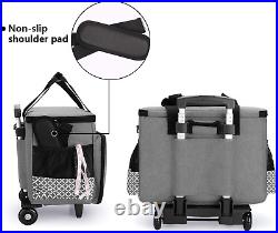 Detachable Rolling Sewing Machine Carrying Case, Trolley Tote Bag with Removable