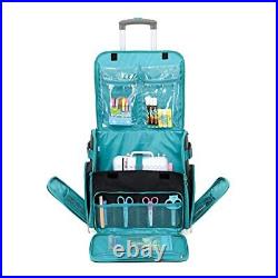 Detachable Rolling Sewing Machine Carrying Case with Removable Bottom  Black