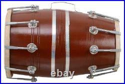 Dholak Nut/Bolt Quality Wood Carry Bag Bolt Tuned Wedding Dholki With Cover