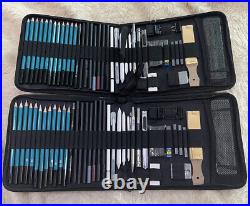 Drawing Pencils Set 80 pieces Colored Pencils in Professional zipper carry case