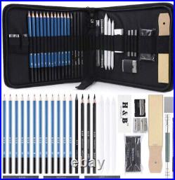Drawing Pencils Set 80 pieces Colored Pencils in Professional zipper carry case