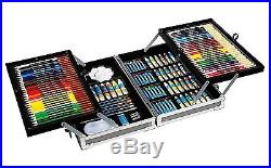 Durable All-Media Artist Painting/Drawing Set 126-Piece Aluminum Carrying Case