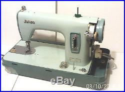 Electric Sewing Machine Jones No A1 Pale Blue + Foot Control + Carrying Case