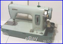 Electric Sewing Machine Jones No A1 Pale Blue + Foot Control + Carrying Case