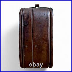 ENGLISH British UK Brown Belting Leather Carry On Suitcase Luggage Bag Handmade