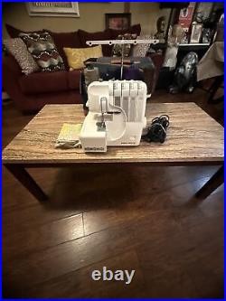 EURO PRO OVERLOCK SERGER MACHINE With Power Cord Foot Pedal & Carrying Case