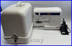 Elna 3210 Jeans Mechanical Sewing Machine Model 506TLE With Pedal & Carry Case