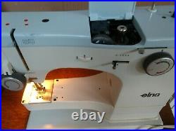 Elna Elnasuper Series 62C Sewing Machine Metal Carrying Case & Foot Controller