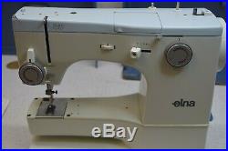 Elna SU Super Multi Stitch Free Arm Vintage Sewing Machine with Metal Carry Case