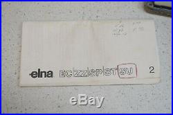 Elna SU Super Multi Stitch Free Arm Vintage Sewing Machine with Metal Carry Case