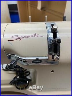 Elna Supermatic Sewing Machine Brown with Carrying Case Working