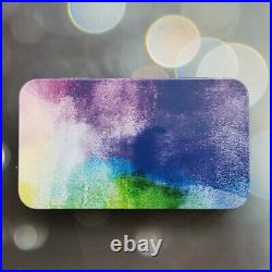 Empty Watercolor Palette Tin Case with 18pcs Half Pans Carrying Magnetic Stripe