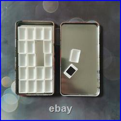 Empty Watercolor Palette Tin Case with 20 Pcs Full Pans Carrying Magnetic Stripe