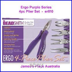 Ergo Series 4 piece Purple Plier Set with Carrying Case