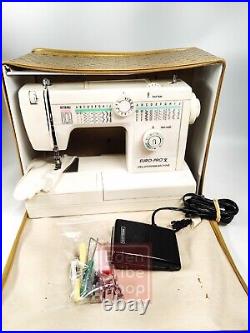 Euro-Pro Delux Denim Sewing Machine 50-1262D with Carrying Case And Pedal