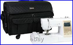Everything Mary 4 Wheels XL Collapsible Deluxe Sewing Machine Trolley, Black Qu