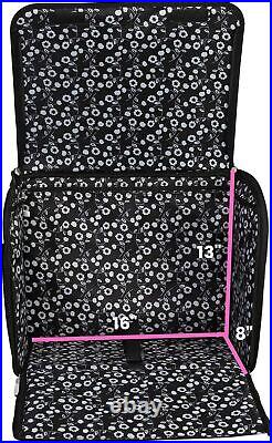 Everything Mary Collapsible Sewing Machine Case, Black Dot Craft Rolling