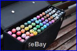 FREE CARRY CASE! TOUCHNEW Art Drawing Markers Pen 60 Colour Pack (NOT Copic)