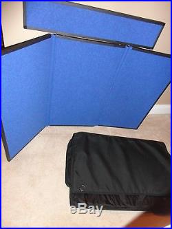 Featherlight Quartet Show 3 Panel Exhibition Dsplay Easel Blue Fabric Carry Case