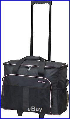 FoolsGold Pro Thick Padded Sewing Machine Trolley Bag on Wheels Carry Case