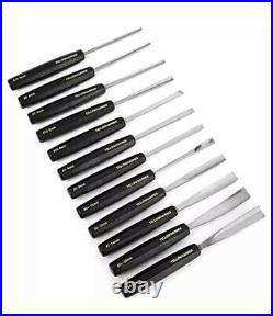 Full Size Wood Carving Tools 12 Piece Set Gouges & Chisels With Carrying Case