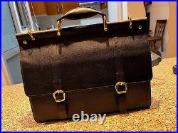 Full grain leather briefcase