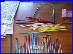 GREAT LOT! Vintage Knitting Needles & Crochet Needles and more! With Carry Case