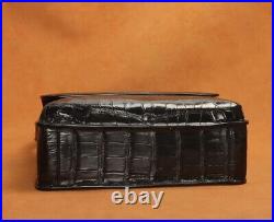 Genuine Crocodile Leather Messenger Bag Shoulder Bag Crossbody Bag #BS2801