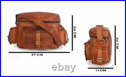 Genuine Leather Camera Bag, Carry Case For Nikon Canon Vintage Lens Accessories