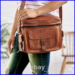 Genuine Leather Camera Bag, Carry Case For photography bag Unisex Vintage Brown