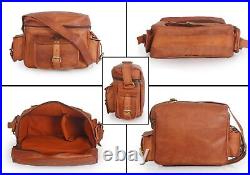 Genuine Leather Camera Bag, Carry Case For photography bag Unisex Vintage Brown