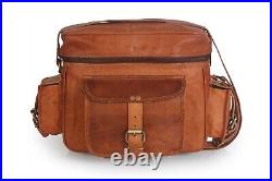 Genuine Leather Camera Bag, Lens Accessories Carry Case For Nikon, Canon Vintage