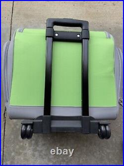 Genuine OEM Cricut Machine Rolling Storage Tote Bag 290011 Green / Gray Suitcase