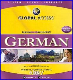 Global Access German With 3 CDROMs and Carrying Case Ger VERY GOOD