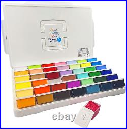 Gouache Paint Set 42 Colors 50 ml 1.7 fl oz Cups With Lids in a Carrying Case