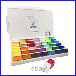 Gouache Paint Set 42 Colors 50 ml, 1.7 fl oz Cups With Lids in a Carrying Case