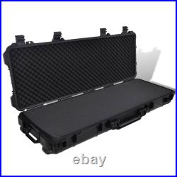 Gun Case Waterproof Plastic Molded Gun Carrying Case Storage Box Trolly vidaXL v