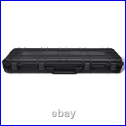 Gun Case Waterproof Plastic Molded Gun Carrying Case Storage Box Trolly vidaXL v