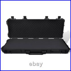 Gun Case Waterproof Plastic Molded Gun Carrying Case Storage Box Trolly vidaXL v