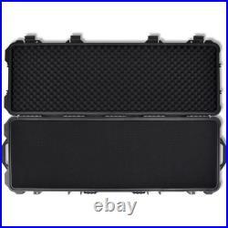 Gun Case Waterproof Plastic Molded Gun Carrying Case Storage Box Trolly vidaXL v