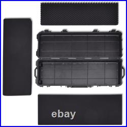 Gun Case Waterproof Plastic Molded Gun Carrying Case Storage Box Trolly vidaXL v