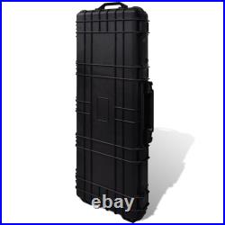 Gun Case Waterproof Plastic Molded Gun Carrying Case Storage Box Trolly vidaXL v